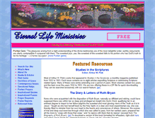 Tablet Screenshot of eternallifeministries.org